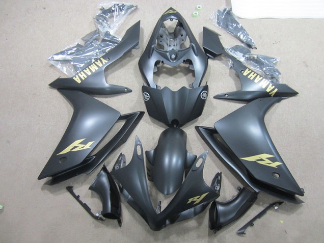 Cheapest 2007-2008 Black Gold Decal Yamaha YZF R1 Bike Fairing UK Cheapest 2007-2008 Black Gold Decal Yamaha YZF R1 Bike Fairing UK
