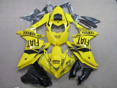 Cheapest 2007-2008 Yellow Black Motul Fiat Yamaha YZF R1 Motorcycle Fairing UK