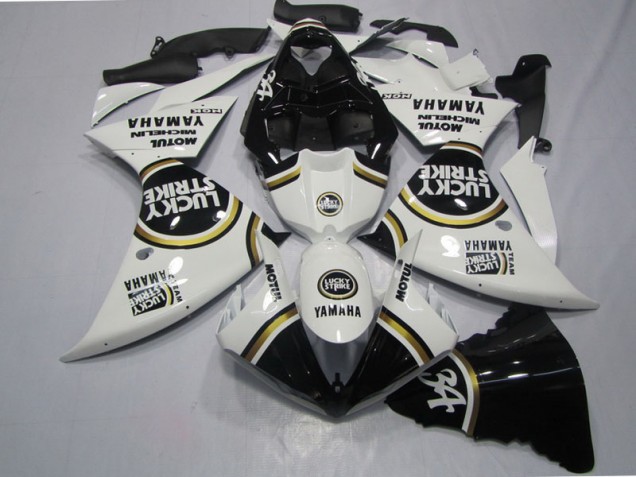 Cheapest 2009-2011 Black White Lucky Strike Yamaha YZF R1 Motorcycle Fairings Kits UK Cheapest 2009-2011 Black White Lucky Strike Yamaha YZF R1 Motorcycle Fairings Kits UK