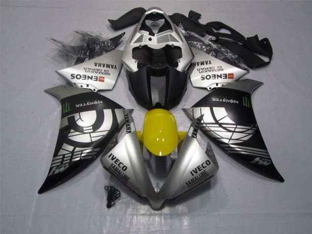 Cheapest 2012-2014 Black Silver Iveco Yamalube Monster Yamaha YZF R1 Motor Bike Fairings UK Cheapest 2012-2014 Black Silver Iveco Yamalube Monster Yamaha YZF R1 Motor Bike Fairings UK