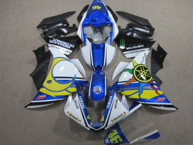 Cheapest 2012-2014 Blue White Yellow 46 Yamaha YZF R1 Motorcycle Replacement Fairings UK