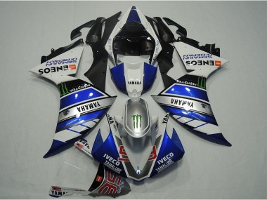 Cheapest 2012-2014 Blue White IVECO Yamaha YZF R1 Motorcylce Fairings UK