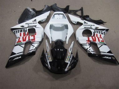 Cheapest 1998-2002 White Black Fiat Yamaha YZF R6 Motorbike Fairing Kits UK