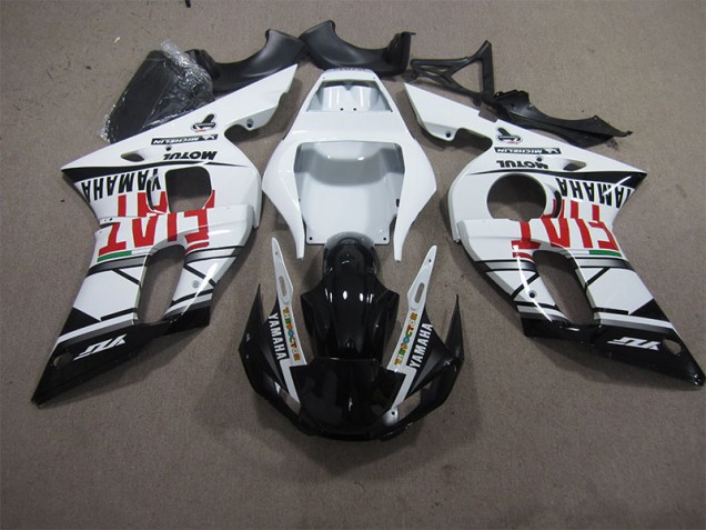 Cheapest 1998-2002 White Black Fiat Yamaha YZF R6 Motorbike Fairing Kits UK Cheapest 1998-2002 White Black Fiat Yamaha YZF R6 Motorbike Fairing Kits UK