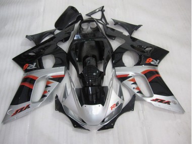 Cheapest 1998-2002 Black Silver Yamaha YZF R6 Motorcycle Fairing Kit UK