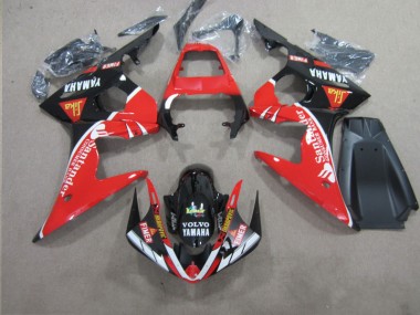 Cheapest 2003-2005 Red Black Santander Yamaha YZF R6 Motorcycle Replacement Fairings UK