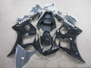 Cheapest 2003-2005 Black White Decal Yamaha YZF R6 Motorcycle Fairings Kit UK