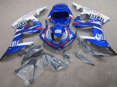 Cheapest 2003-2005 Blue White Motul Fiat Yamaha YZF R6 Motorcylce Fairings UK