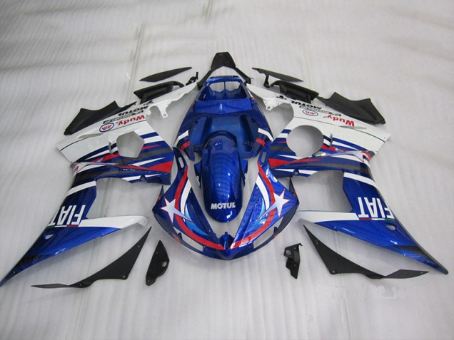 Cheapest 2003-2005 Blue White Motul Fiat Yamaha YZF R6 Motorcycle Fairing UK Cheapest 2003-2005 Blue White Motul Fiat Yamaha YZF R6 Motorcycle Fairing UK