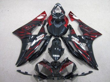 Cheapest 2006-2007 Black Red Flame Yamaha YZF R6 Motorcycle Bodywork UK