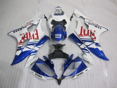 Cheapest 2006-2007 Blue White Fiat Yamaha YZF R6 Motorcyle Fairings UK